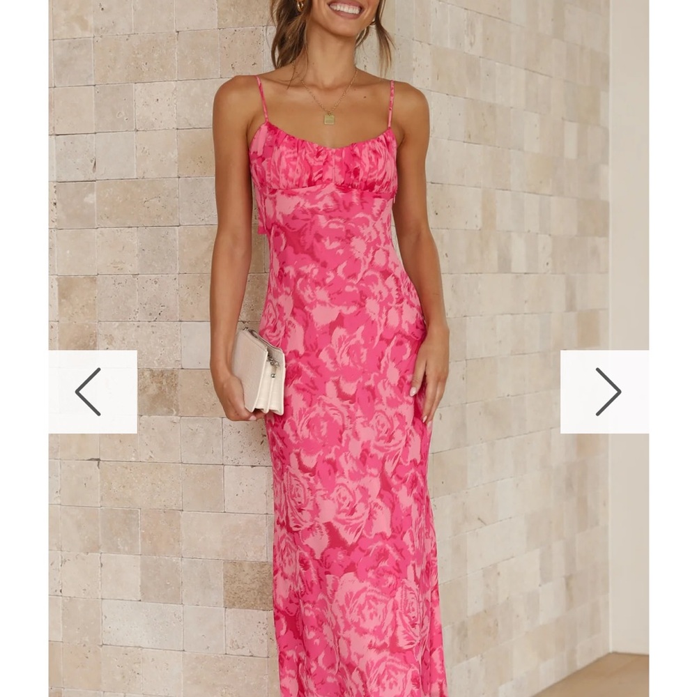 Floral Pink Maxi Dress